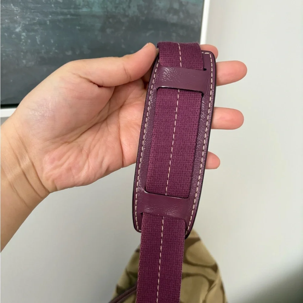 SOLD Coach Tan and Purple Shoulder Bag - Picture 8 of 11